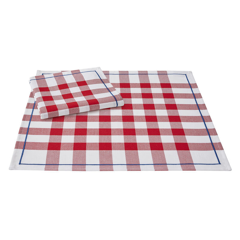 Box Set 2 Napkins Bistrot Français Red 50x50 100% cotton, , hi-res image number 1
